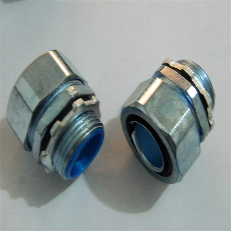 贵州锌合金防水接头 金属软管端接式锁头Φ20