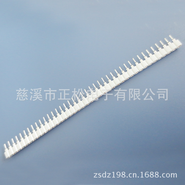 厂家供应 供应2.54单排圆孔母座 圆孔座  排母  白胶1*40