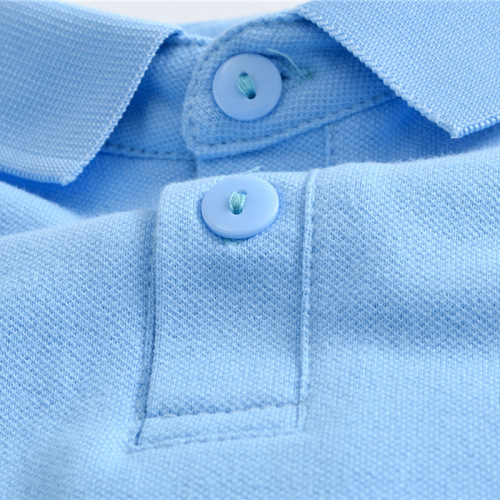Summer solid color short-sleeved t-shirt tops for boys and girls, children's fashionable lapel short-sleeved kindergarten and primary school uniforms wholesale