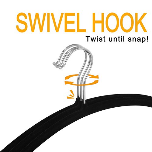 Semi-circular arc flocked clothes hanger, non-slip, traceless clothes hanger, anti-shoulder corner, anti-bulging clothes hanger, suede oval clothes hanger