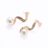 Fashionable beads from pearl, necklace and earrings, pendant, set, jewelry for bride, wish, wholesale