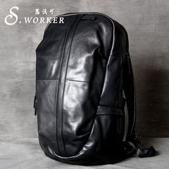 大容量のトップ層牛革リュックサック本革リュックサック男女旅行カバン登山カバン手作りオリジナルクラシック
