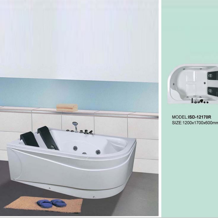 Manufacturer Supplies Wholesale Acrylic Bathtub Massage Surf Bathtub Engineering Bathroom Double Curved Freestanding Bathtub