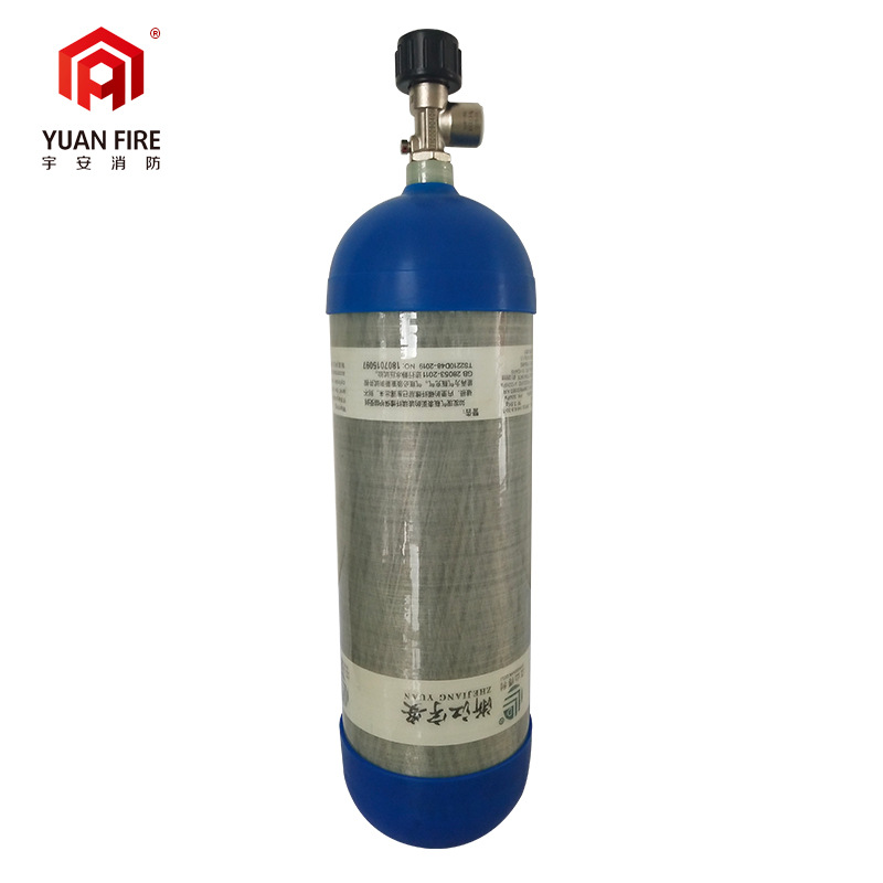 6.8L高压碳纤维气瓶 高压气瓶30MPA 正压式带阀 消防员装备气瓶