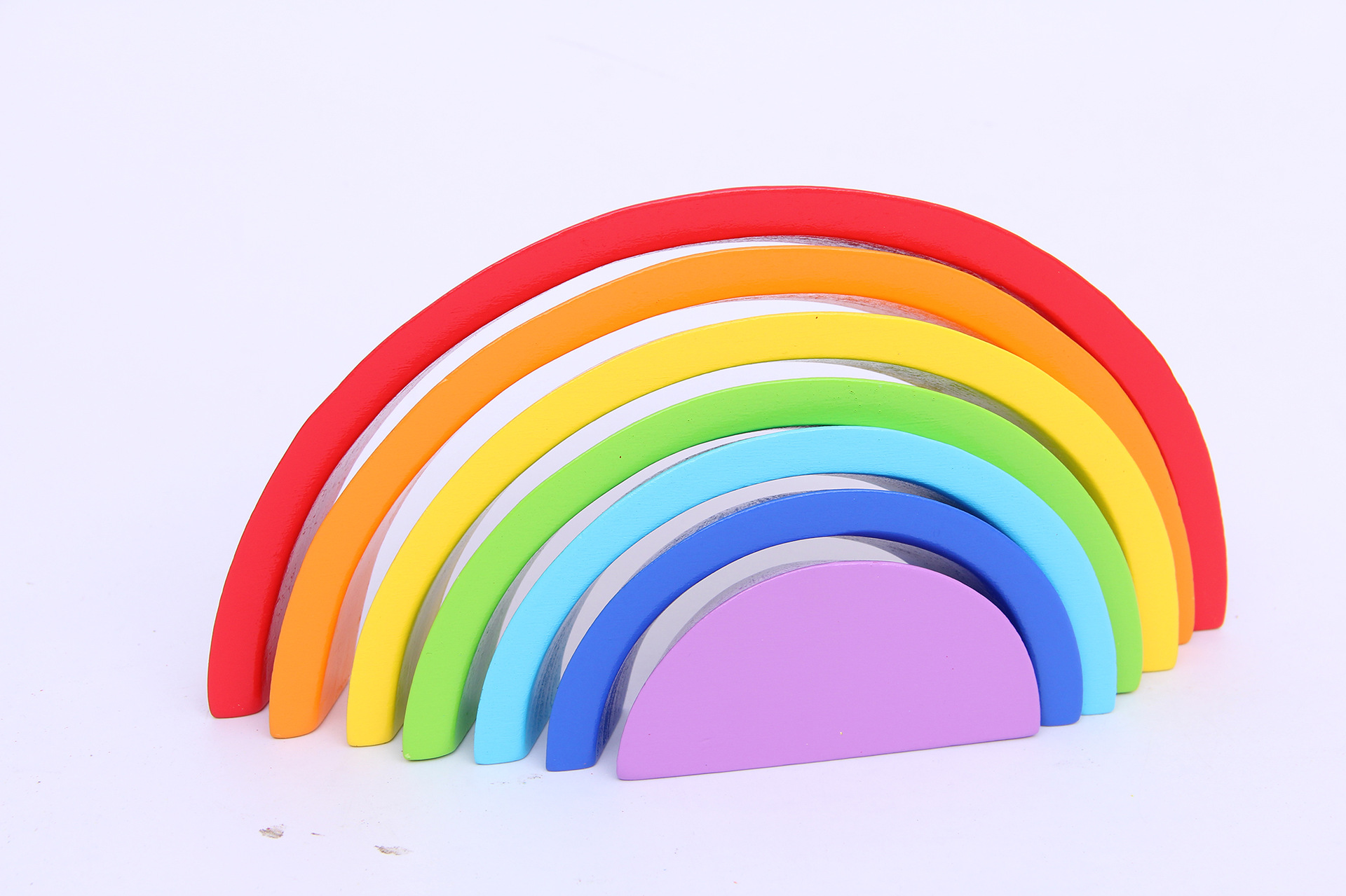 Bloques de construcción de arco iris para niños de madera juguetes bebé color cognición educación infantil altura apilamiento 3-10 años Juguetes