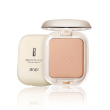 国货彩妆BOB清透雪白肌粉饼 遮瑕控油细腻持久定妆粉干湿两用