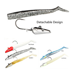 Long-range offshore jigging JIG lead head hook soft body lure lead head fishing lure lure pack lead fish soft bait