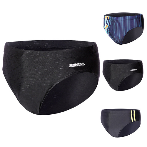 Men's 2019 Hot Spring Straight Triangle Swim Trunks Fashion High Elastic Swim Trunks Men's Swim Trunks Wholesale