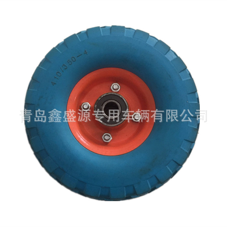 10寸pu轮3.50-4 10寸实心轮 10x4.10/3.50-4pu轮 聚氨酯发泡轮