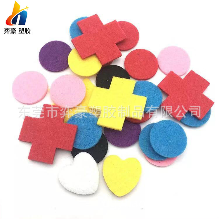 厂家定 制背胶黑色绒布垫防滑垫贴片植绒布垫片不织布无纺布垫