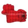 A pair of old style red boxing gloves