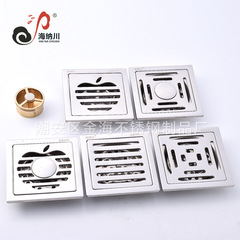 6mm Copper Self-sealing Drain Grate, Stainless Steel, Dual-purpose, Odor and Insect Proof, Hotel Bathroom, Balcony, Engineering Drain