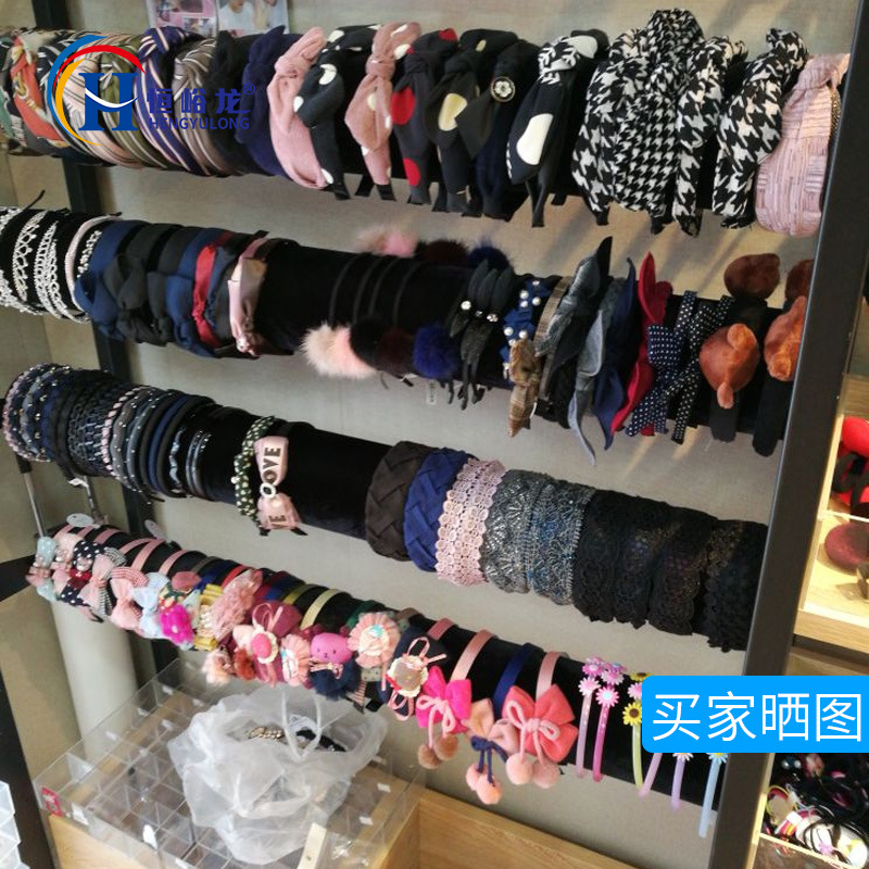 Mingchuang Youpin diadema joyería 1 M negro franela diadema clip de pelo estante de exhibición estante