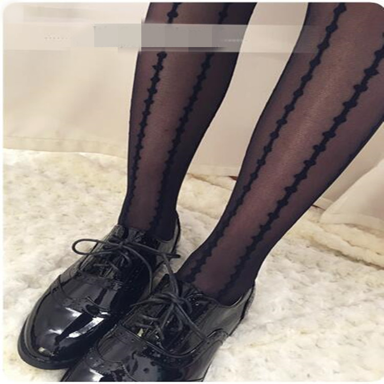 Japanese and Korean Style Angel Temptation Summer Black Retro Bead Curtain Silk Stockings Vertical Stripe Thin Sexy Ladies Pantyhose Japanese and Korean Style Angel Temptation Summer Black Retro Bead Curtain Silk Stockings Vertical Stripe Thin Sexy Ladies Pantyhose