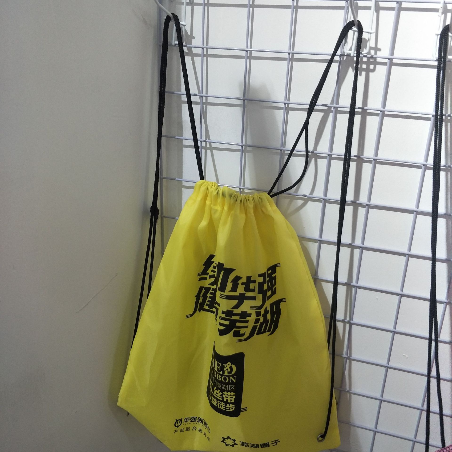 束口袋彩印收纳袋 束口涤纶袋 拉绳210D丝印收纳袋拉绳背包