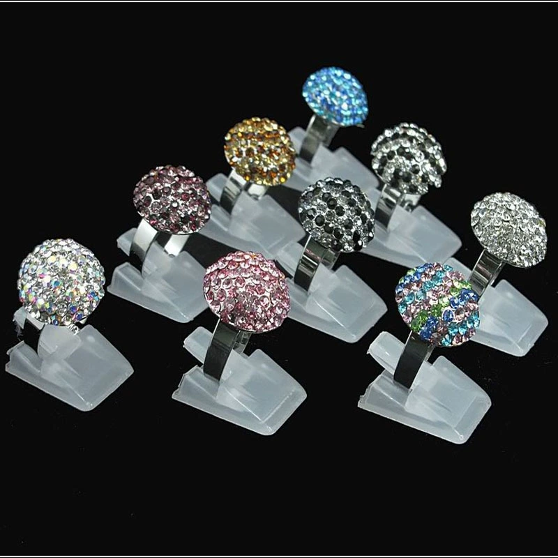 Пластиковое Кольцо Стеллаж Держатель Кольца Ювелирные Изделия Стеллаж Кольцо Танк Пряжка Кольцо Зерна Дисплей Реквизит