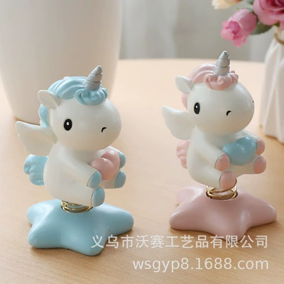 Cartoon unicorn cake: Car ornaments