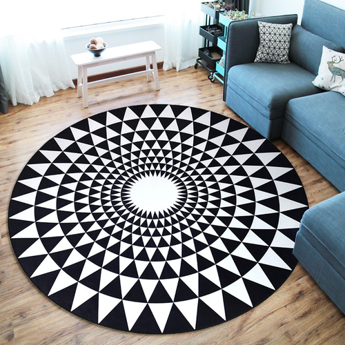 Geometric music instrument piano circle rug drum rug dropshipping cross-border custom image mat rug