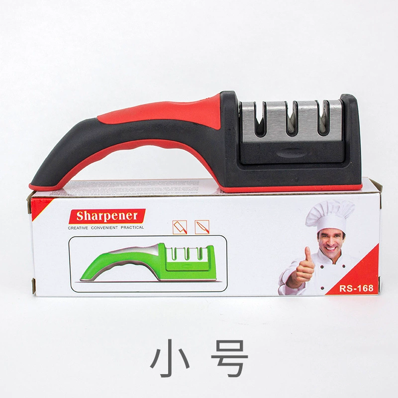 Kitchen quick sharpener can be hung with double-sided four-section whetstone wholesale diamond manual kitchen knife portable wall hang