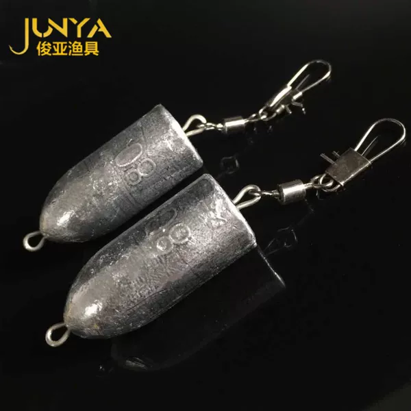 Junya fishing gear wholesale binaural two-headed lead pendant bullet lead pendant lead pendant rock Rod lead pendant Luya lead pendant
