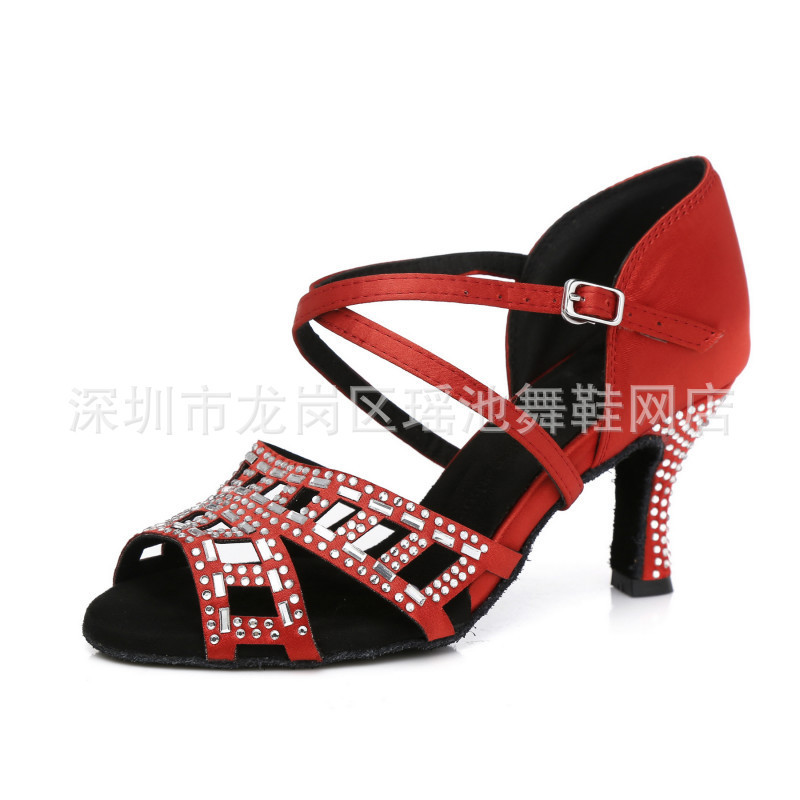 Hot drilling Latin dance shoes new women's soft bottom high heels special postage soft bottom high heel a generation of L347