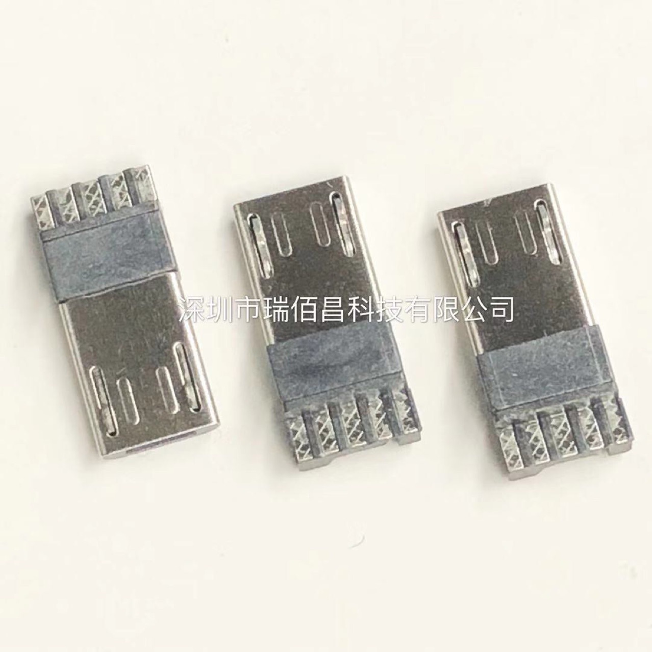 麦克加长公头焊线式安卓插头 MICRO5P模顶插座连接器B型