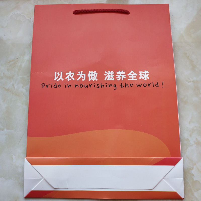 时尚简约礼品袋现货手提袋白卡纸包装袋饰品袋制作纸袋广告袋印刷