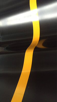 绝缘橡胶垫带黄色警告线5mm 测试电压10kv|低压 红色绝缘垫|ru