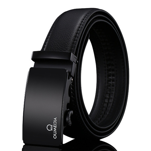 Men's Belt Wholesale, Automatic Buckle, Genuine Leather, Versatile Pants Belt—Youthful Korean-Style Minimalist Trendy Fashion Waistband for Men