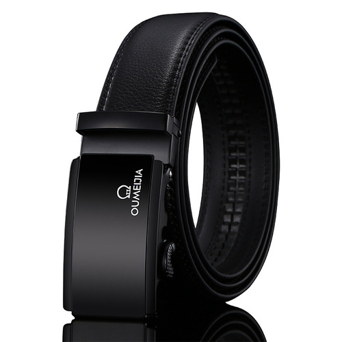 Men's Belt Wholesale, Automatic Buckle, Genuine Leather, Versatile Pants Belt—Youthful Korean-Style Minimalist Trendy Fashion Waistband for Men