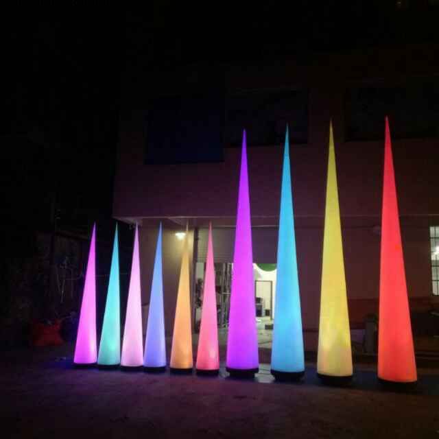 高端充气灯光柱子开业庆典活动装饰七彩颜色锥型变色发光灯柱