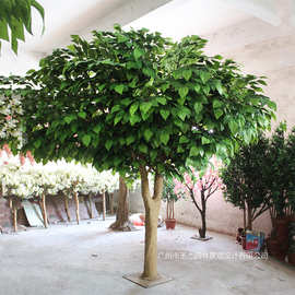 厂家直销仿真苹果树 室内外装饰阻燃假榕树造景包柱榕树 仿真树