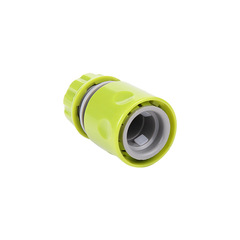 Factory Direct Selling Car Wash Water Gun Soft Hose Connector PP Plastic Water Flow Fast Connector Green and Grey 4/16 Inch Hose Connector