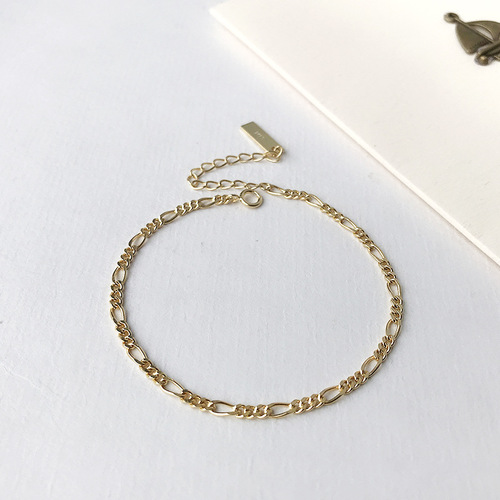 New light luxury accessories s925 sterling silver jewelry fashion trend versatile gold bracelet women cross-border direct sales