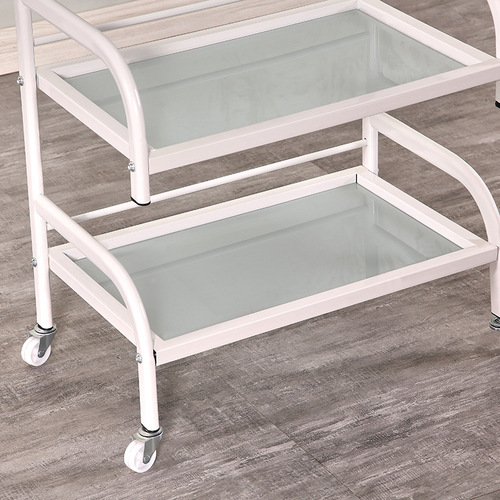 Multifunctional Cosmetology Tattoo Hair Beauty Rolling Cart with Three-Layer Glass Surface Display Rack, Beauty Salon Tool Cart