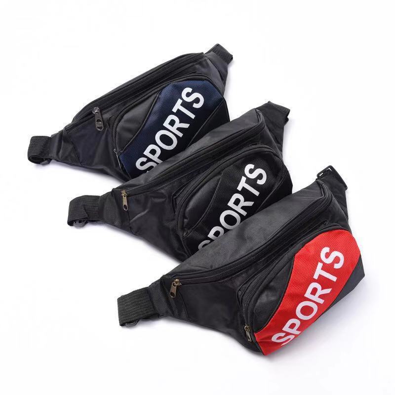 New letter zipper multi-functional outdoor waist bag men's fashion waterproof running sports waist bag manufacturers wholesale