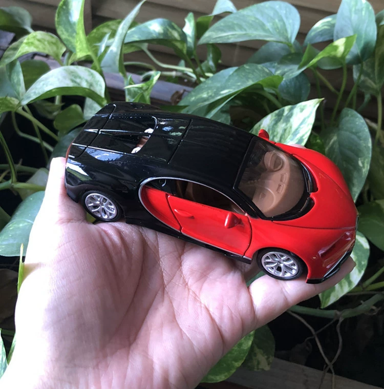 Заводская цена прямая поставка 1:36 модель спортивной машины Bugatti из сплава, имитация, декор для торта