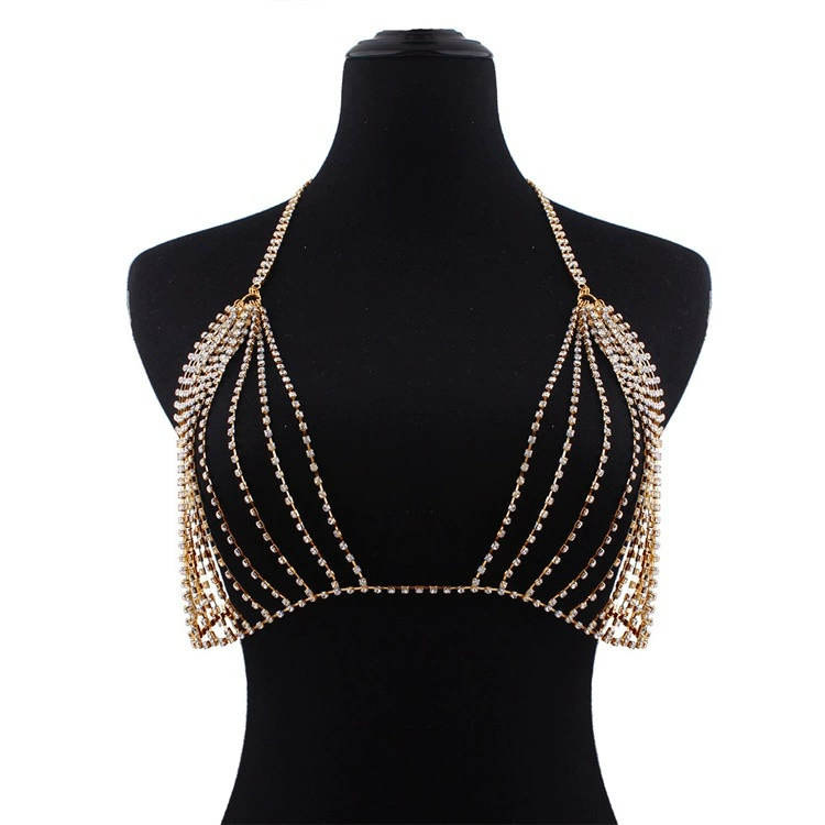 Golden multicoloured bra, European style