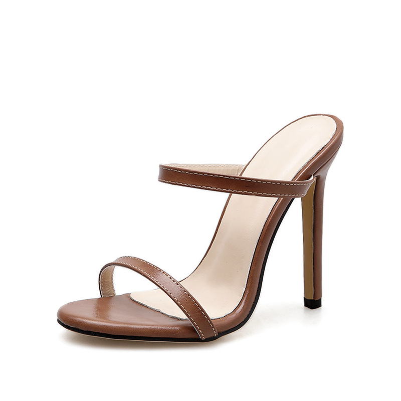 Ladies Heels: Exported European And American High-heeled Sandals, Sexy Thin Strap, One-strap Fashion Outdoor Women's_vogvips.com