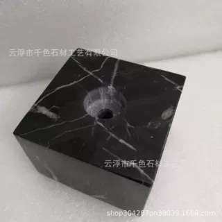 大理石底座展示奖杯座装饰摆件配重台灯方形圆形座定制创意设计