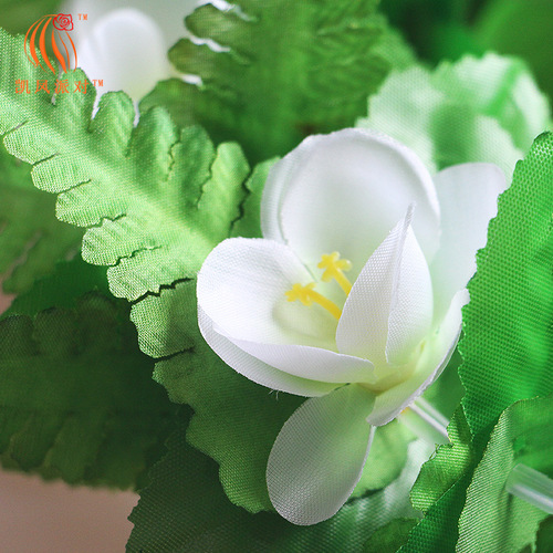 Kai Feng Party New Green Leaf Flower Necklace Headband Bracelet Four-piece Set Festival Stage Performance Dress Up Accessories