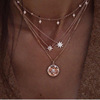 Fashionable multilayer necklace, starry sky, accessory, new collection, wholesale