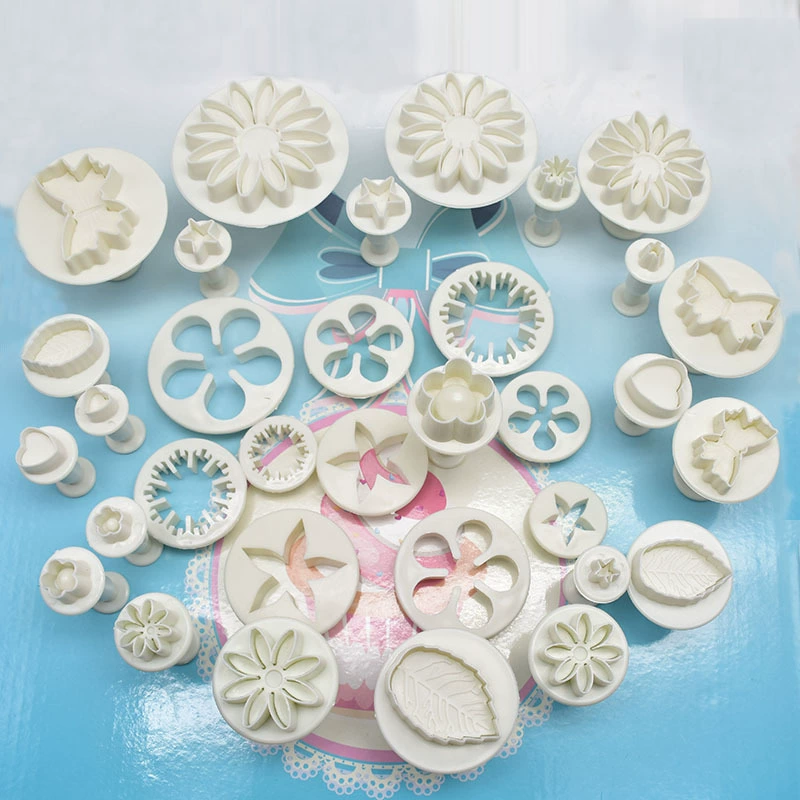 Комплект форм для лепки из fondant, пластиковый компактный силиконовый mold, DIY, 33 штуки