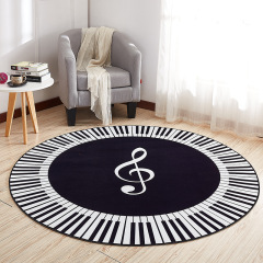 Geometric music instrument piano circle rug drum rug dropshipping cross-border custom image mat rug