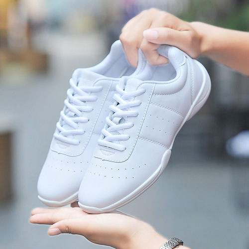 Yingrui Children's Competitive Aerobics Shoes White Cheerleading Shoes Women's Competition Fitness Training Shoes Dance Shoes Wholesale