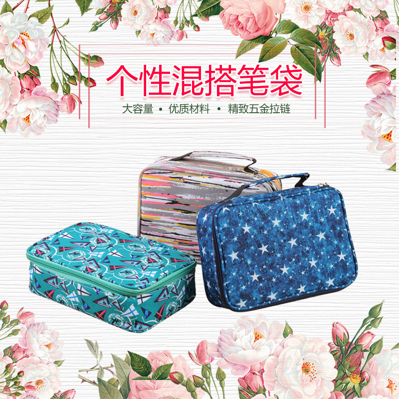 2023 nuevo gran capacidad 72 color lápiz bolsa arte pintura 36 color pluma papelería almacenamiento bolsa pluma cortina