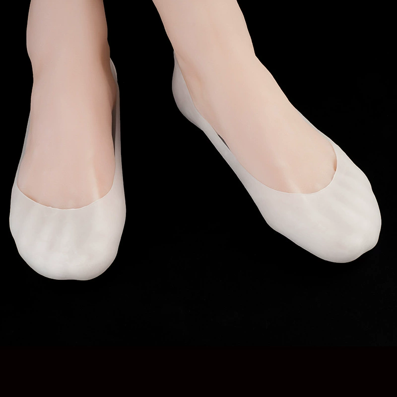 Силиконовые носки-лодочки Чехол для ног для женщин и мужчин Увлажняющие для ног омолаживающие Защитные носки для ног и пятки с защитой от трещин Носки без отверстий