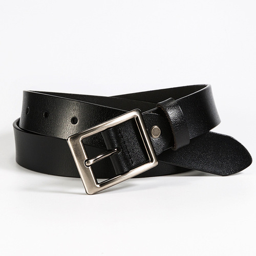Women's cowhide belt Korean style cowhide pin buckle belt fashion simple casual decorative pants belt manufacturer wholesale