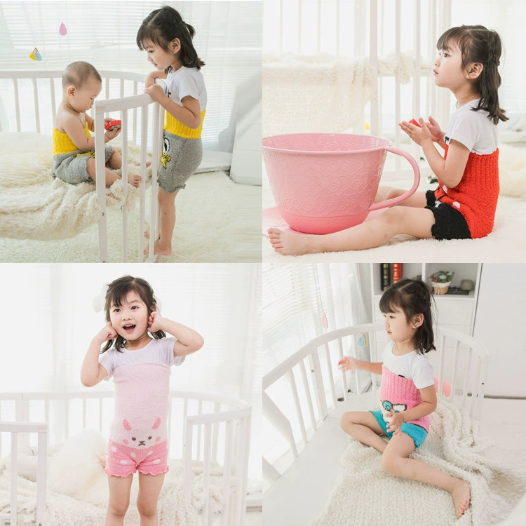 Половина бархата Осень и Зима пижамы брюки Мягкий теплый Baby Брюки Живота Пижамные Брюки Двойной Утолщенный Коралловый Бархат Детские Брюки Живота