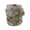 Mechanical resin stainless steel with gears, wineglass with glass